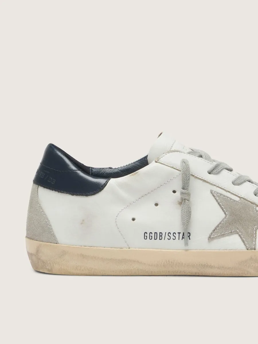 Super-Star Donna con stella in suede e talloncino blu