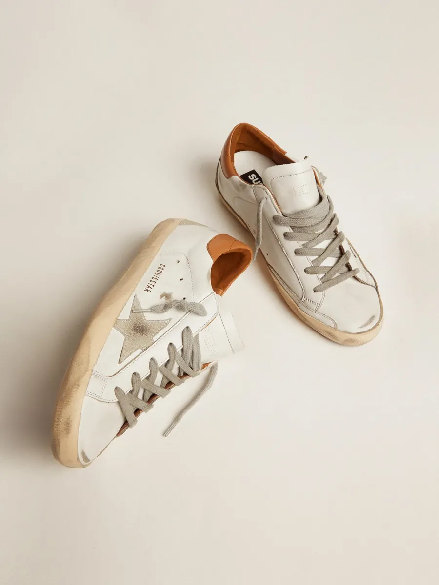 Super-Star Donna con stella in suede e talloncino marrone