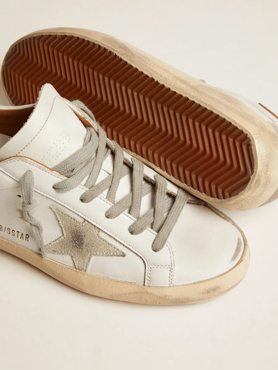 Super-Star Donna con stella in suede e talloncino marrone