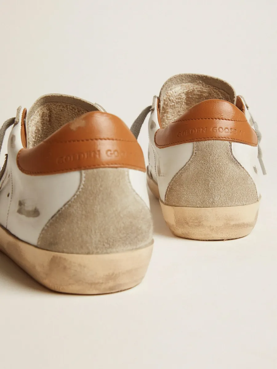 Super-Star Donna con stella in suede e talloncino marrone