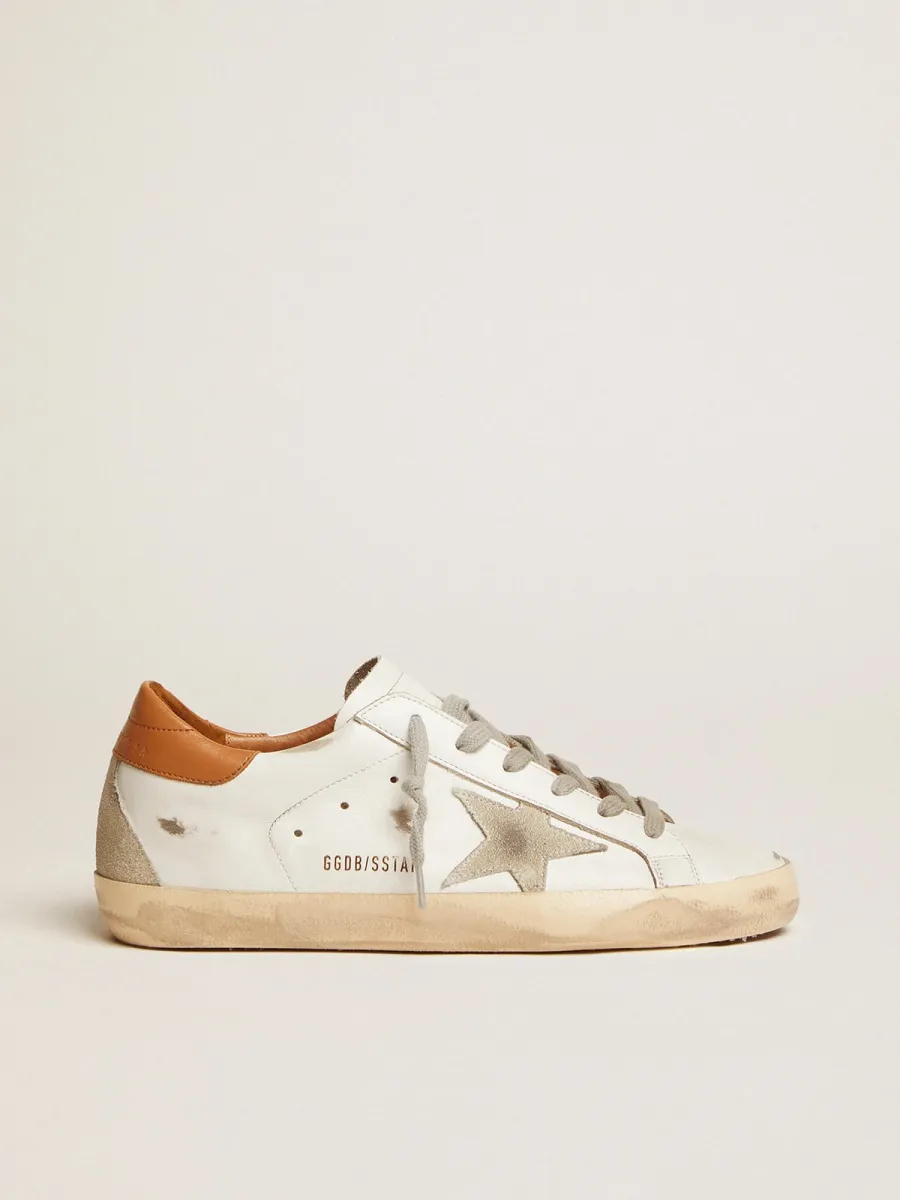 Super-Star Donna con stella in suede e talloncino marrone