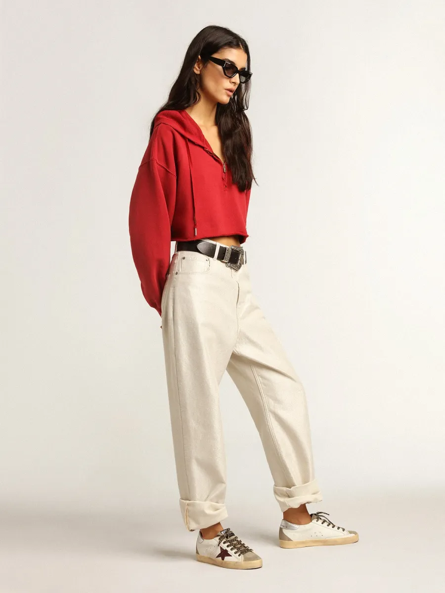 Super-Star con stella in glitter bordeaux e talloncino argento
