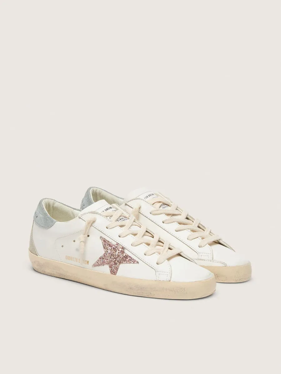 Super-Star Donna LTD con stella in glitter multicolori e talloncino in suede