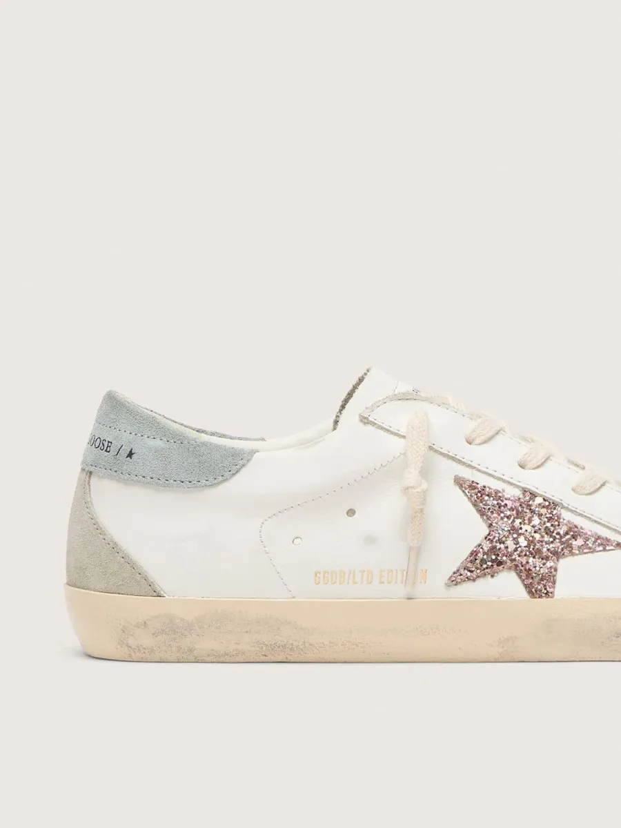 Super-Star Donna LTD con stella in glitter multicolori e talloncino in suede