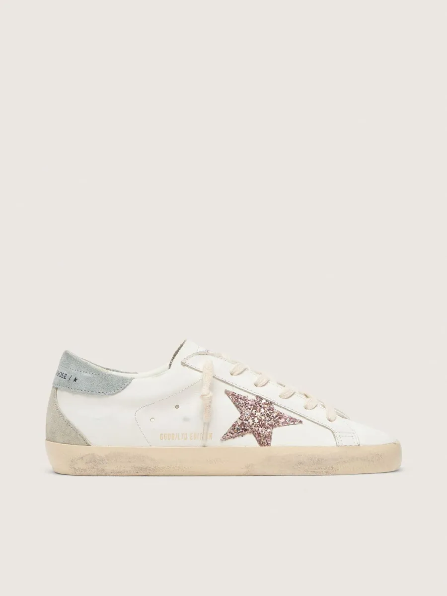 Super-Star Donna LTD con stella in glitter multicolori e talloncino in suede