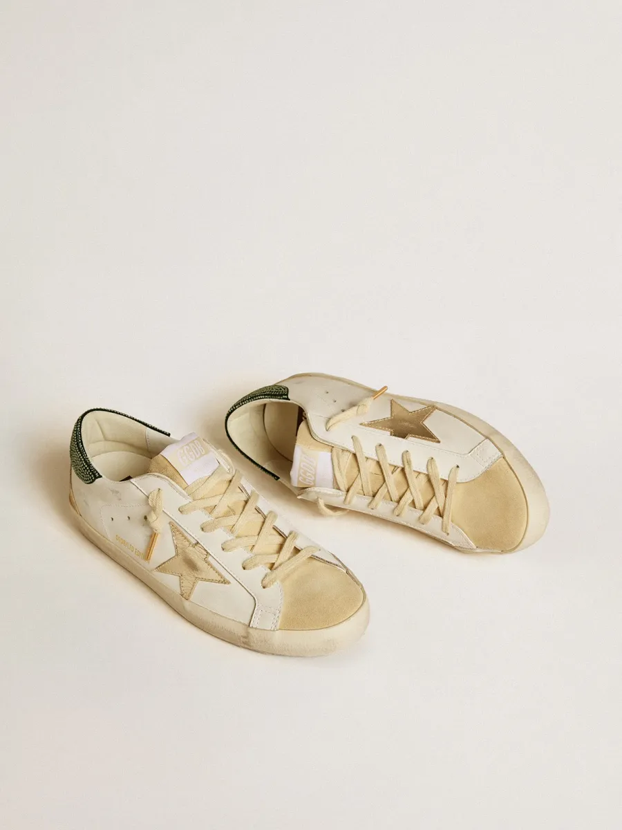 Super-Star LTD Donna con stella in pelle e talloncino con cristalli Swarovski