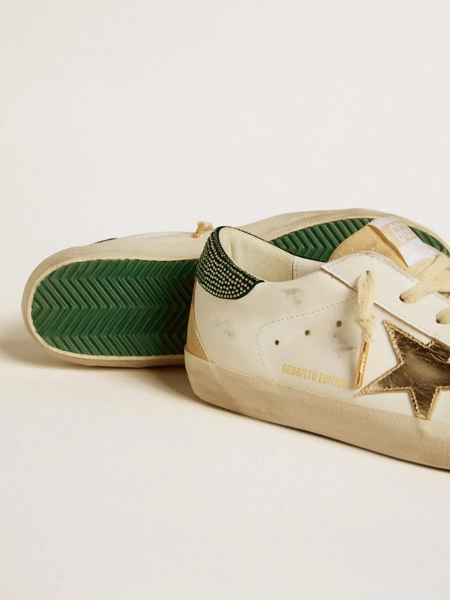 Super-Star LTD Donna con stella in pelle e talloncino con cristalli Swarovski