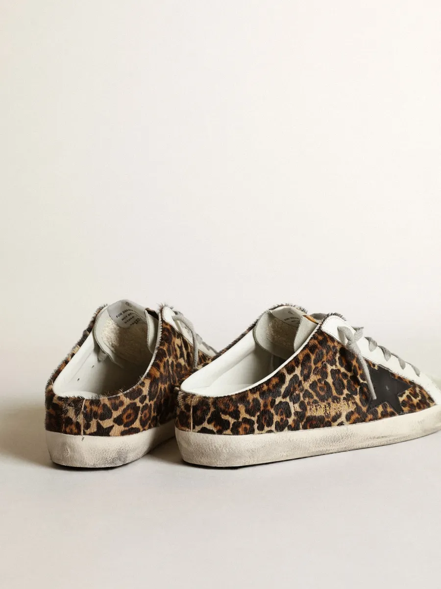 Super-Star Sabot Donna in cavallino leo con stella nera
