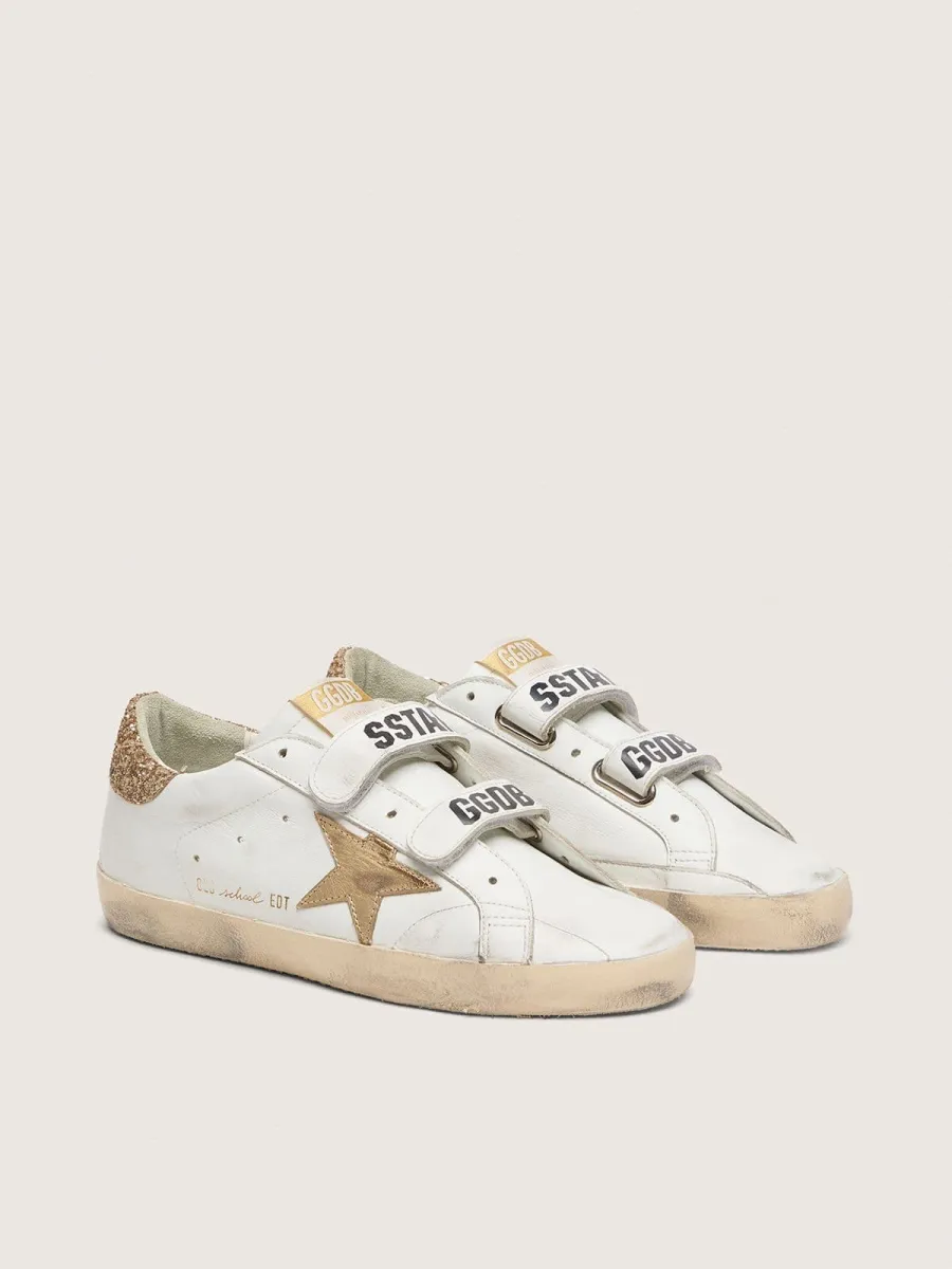 Old School Donna con stella dorata in pelle laminata