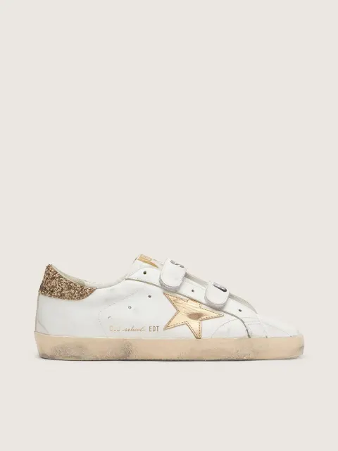 Old School Donna con stella dorata in pelle laminata