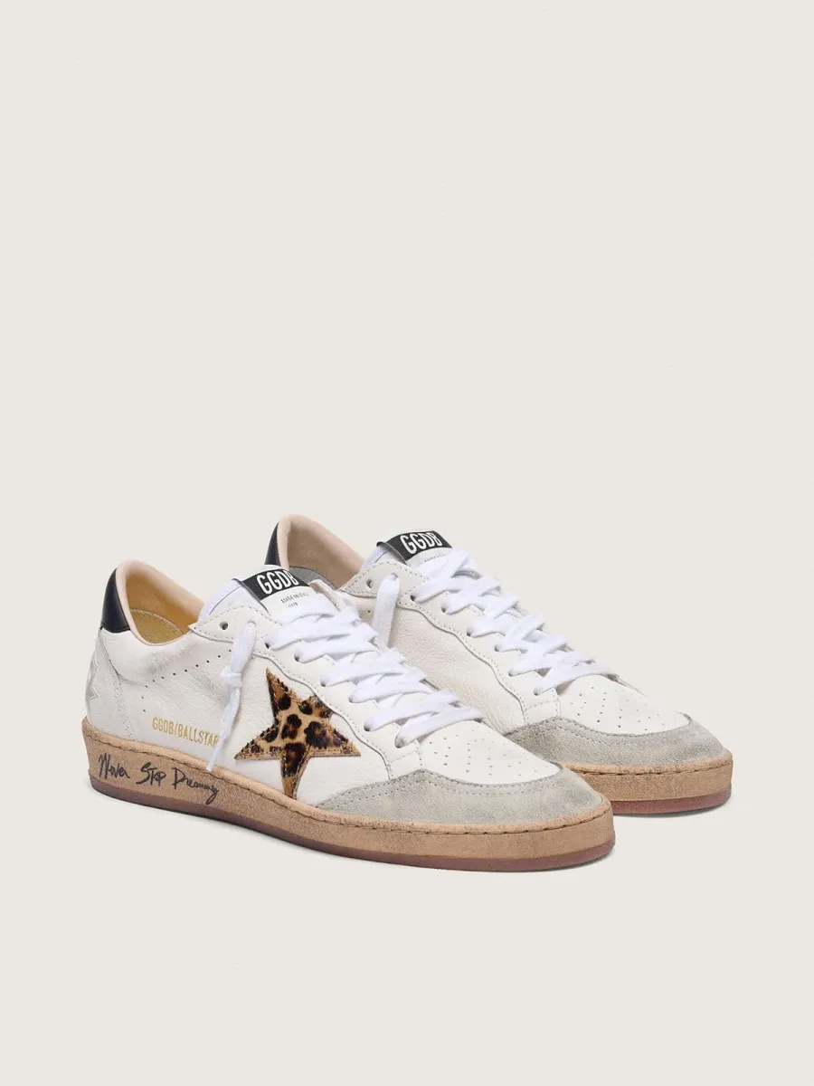 Ball Star Donna con stella in cavallino leopardato e talloncino nero