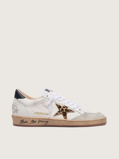 Ball Star Donna con stella in cavallino leopardato e talloncino nero