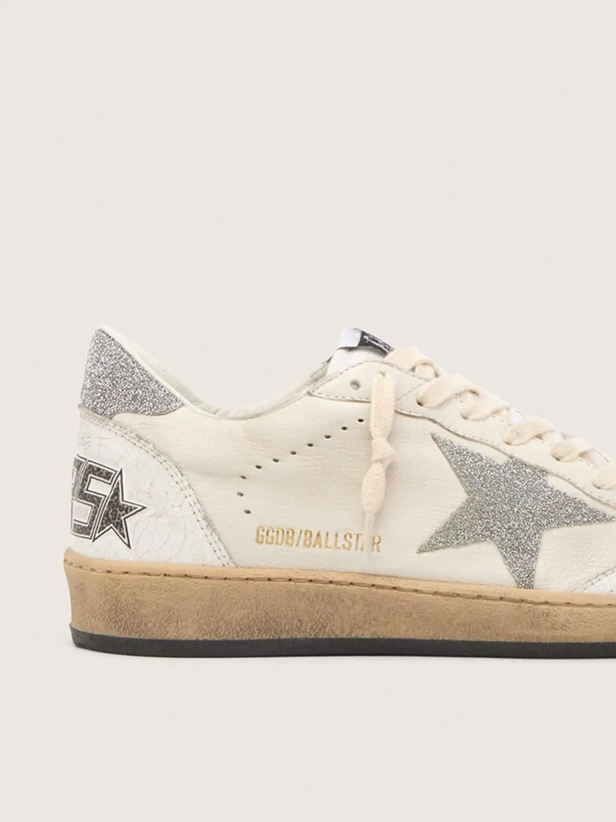 Ball Star bianca con stella e talloncino in cristalli Swarovski