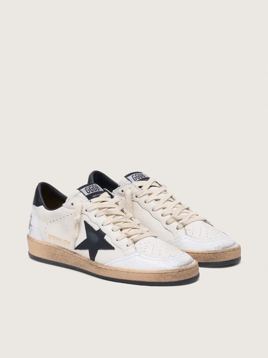 Ball Star Donna in nappa con stella nera e talloncino nero
