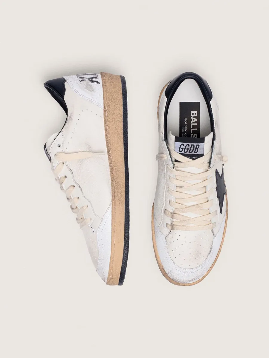 Ball Star Donna in nappa con stella nera e talloncino nero