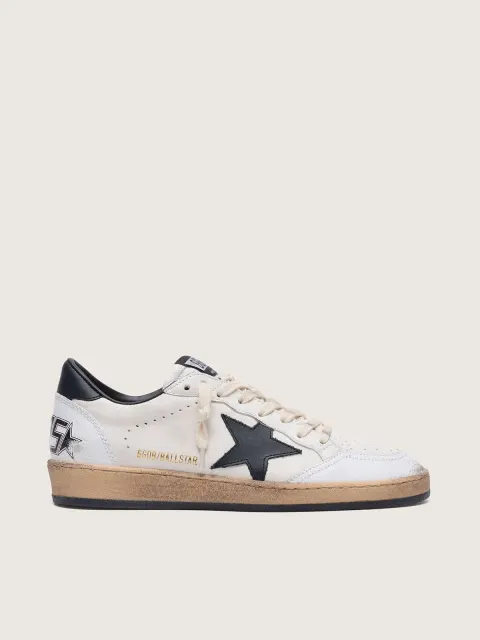 Ball Star Donna in nappa con stella nera e talloncino nero