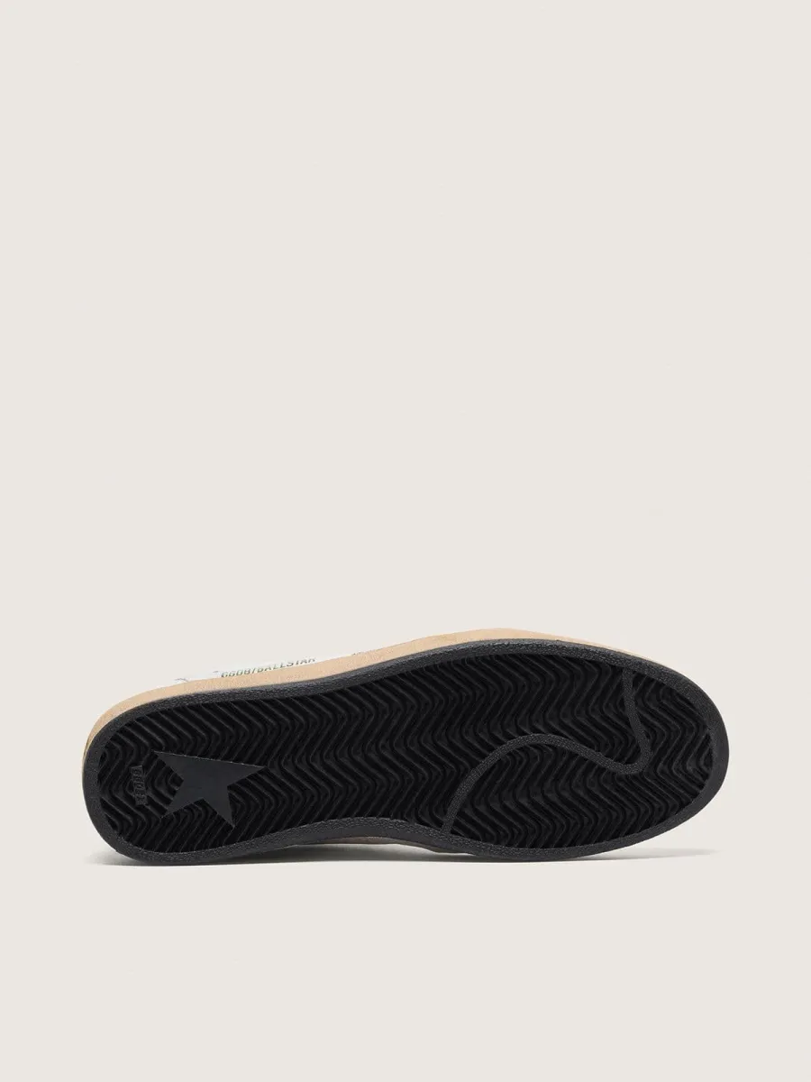 Ball Star Donna in nappa con stella e talloncino glitter argento