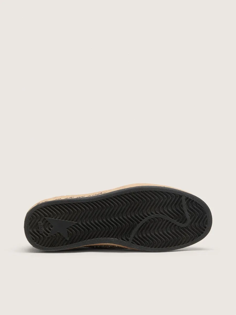 Ball Star Donna in glitter argento con inserti in suede ghiaccio
