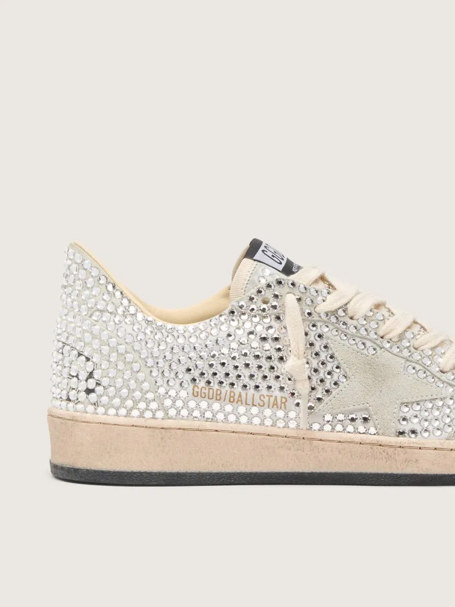 Ball Star Donna con cristalli Swarovski e stella in suede grigio