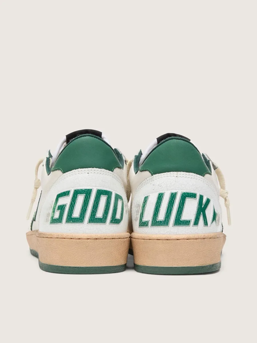 Ball Star Wishes Donna in nappa bianca con stella e talloncino in pelle verde