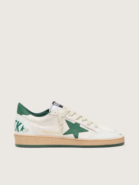 Ball Star Wishes Donna in nappa bianca con stella e talloncino in pelle verde