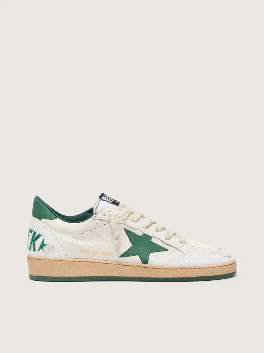 Ball Star Wishes Donna in nappa bianca con stella e talloncino in pelle verde