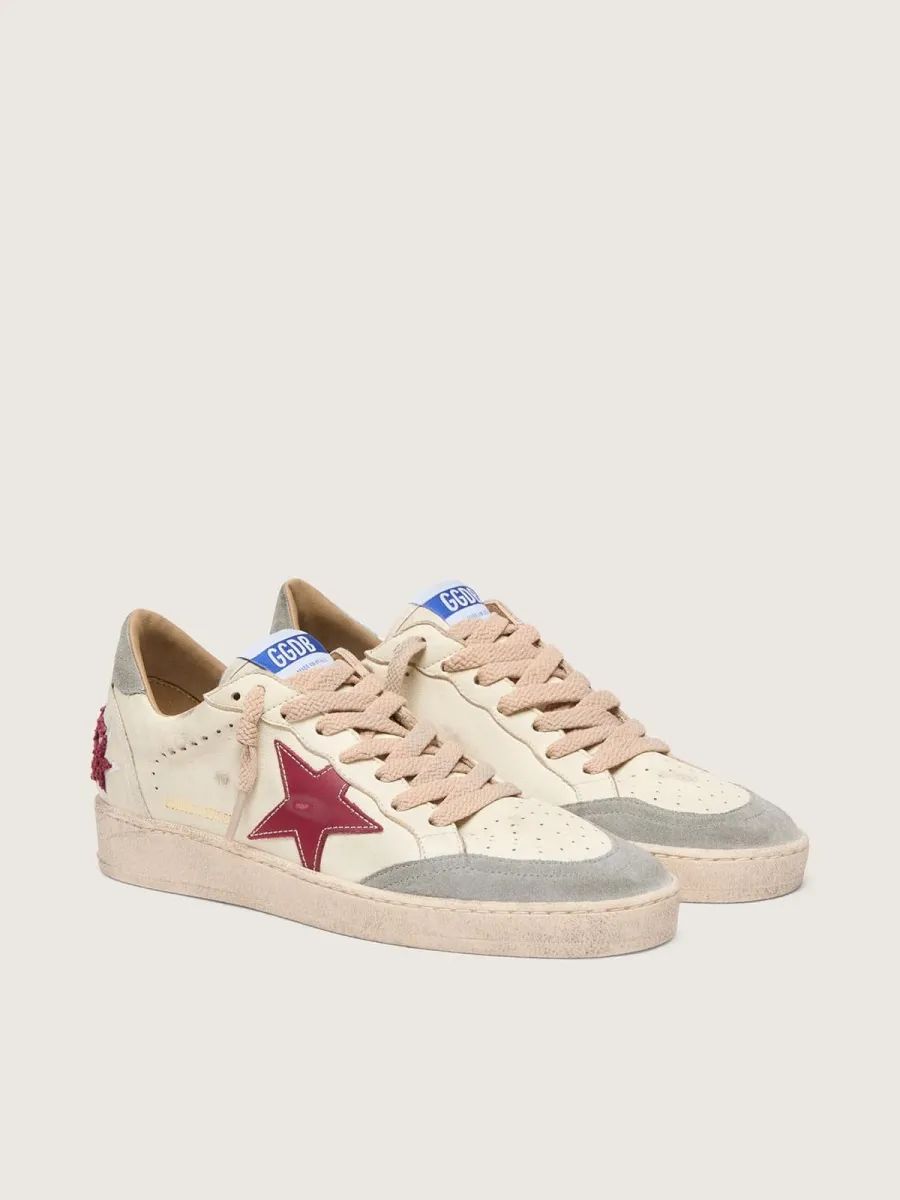 Ball Star Donna LTD in nappa con stella in pelle e talloncino in suede argento