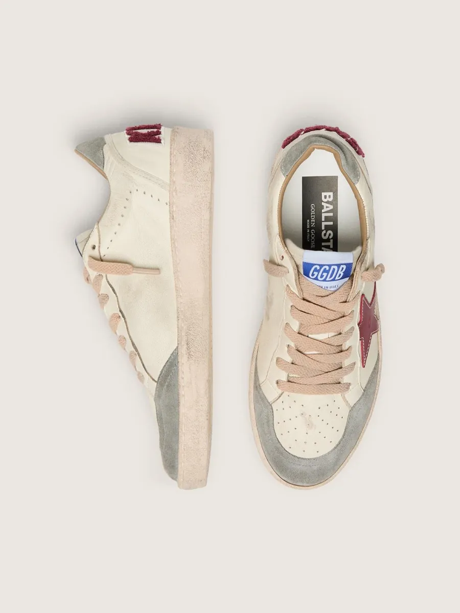 Ball Star Donna LTD in nappa con stella in pelle e talloncino in suede argento