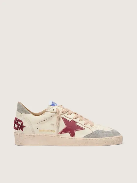 Ball Star Donna LTD in nappa con stella in pelle e talloncino in suede argento