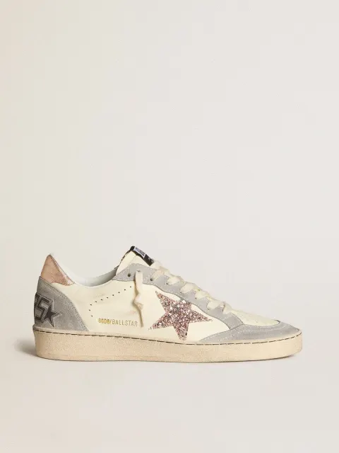 Ball Star in nappa con stella in glitter e talloncino laminato
