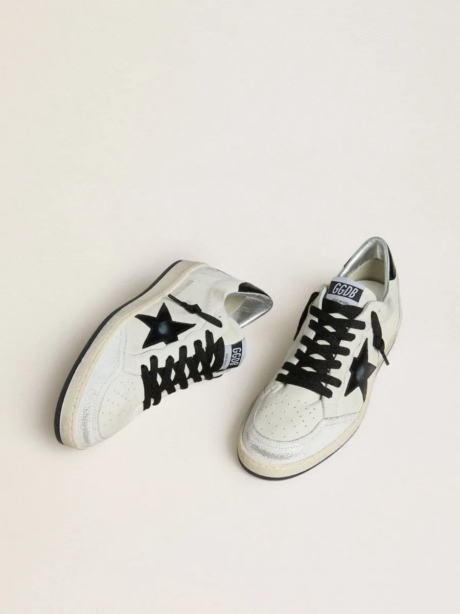 Ball Star Wishes Donna in nappa con stella e talloncino in naplak nero