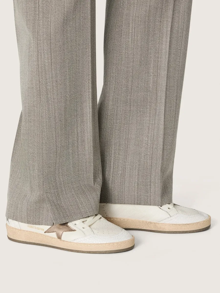 Ball Star Wishes donna in pelle bianca con stella in pelle laminata bronzo