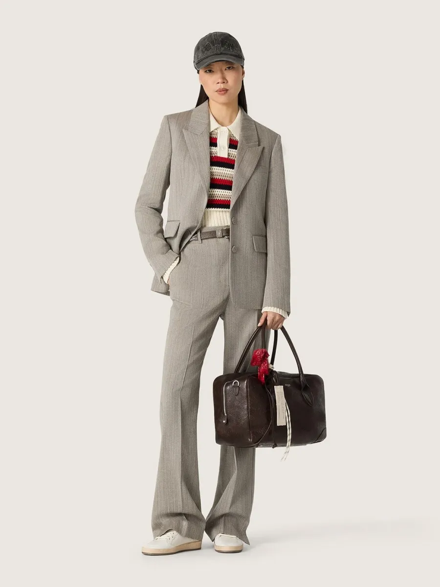 Ball Star Wishes donna in pelle bianca con stella in pelle laminata bronzo