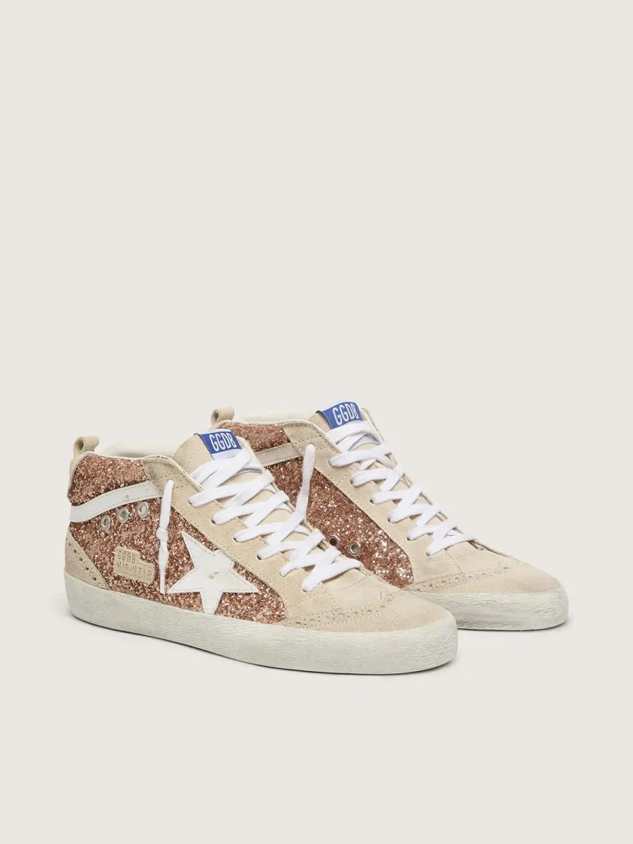 Mid Star Donna con glitter rosa