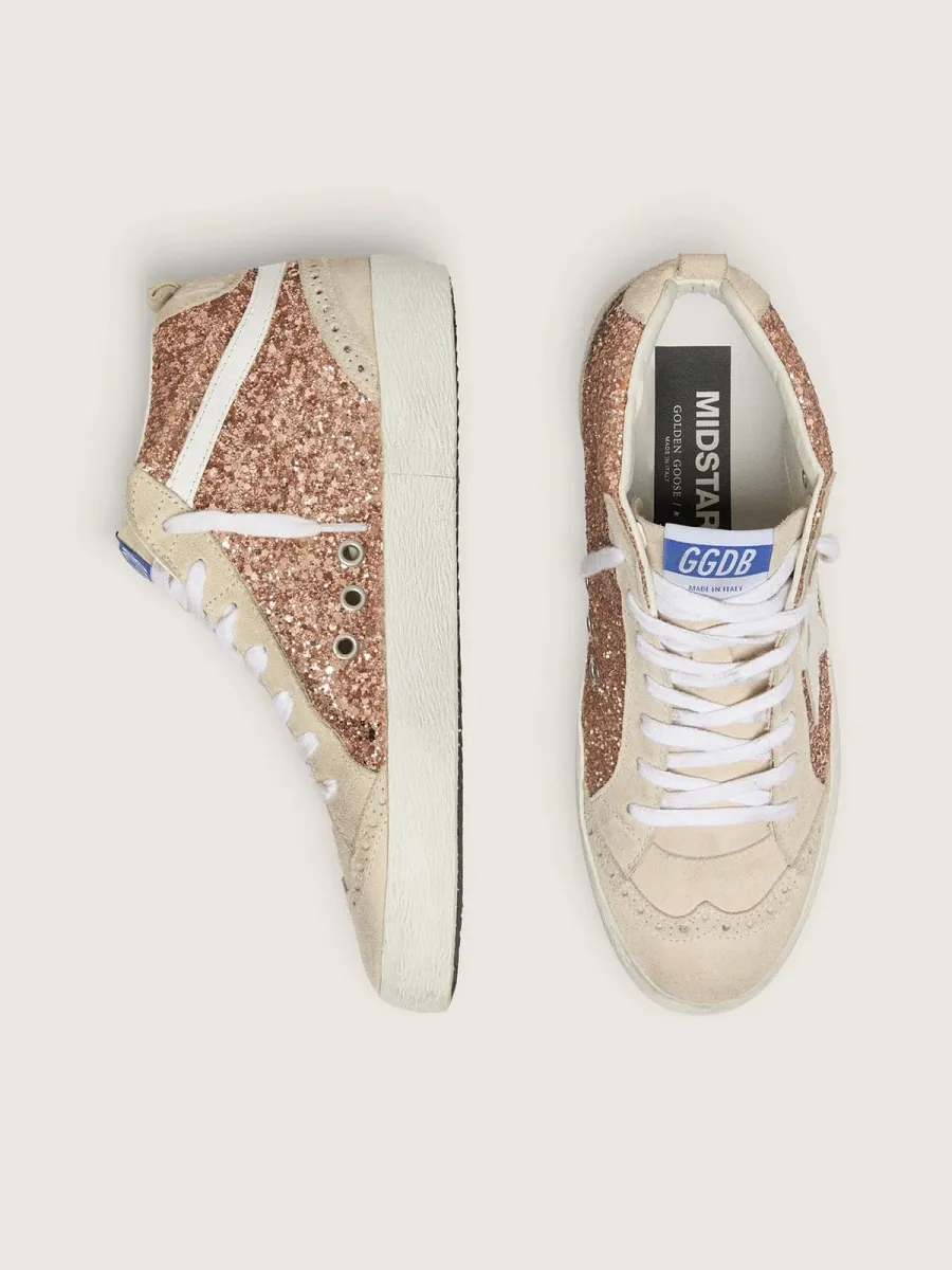 Mid Star Donna con glitter rosa