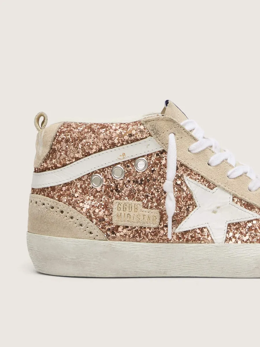 Mid Star Donna con glitter rosa