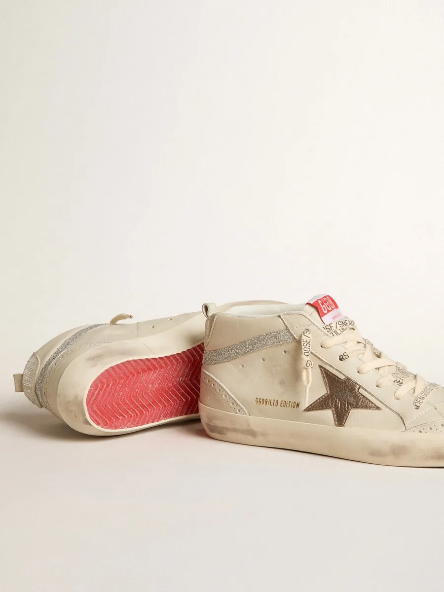 Mid Star Donna LTD con stella in pelle bronzo e virgola in cristalli Swarovski