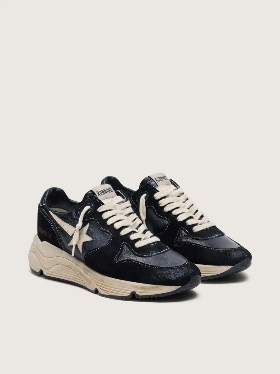 Running Sole Donna in nappa e suede nere