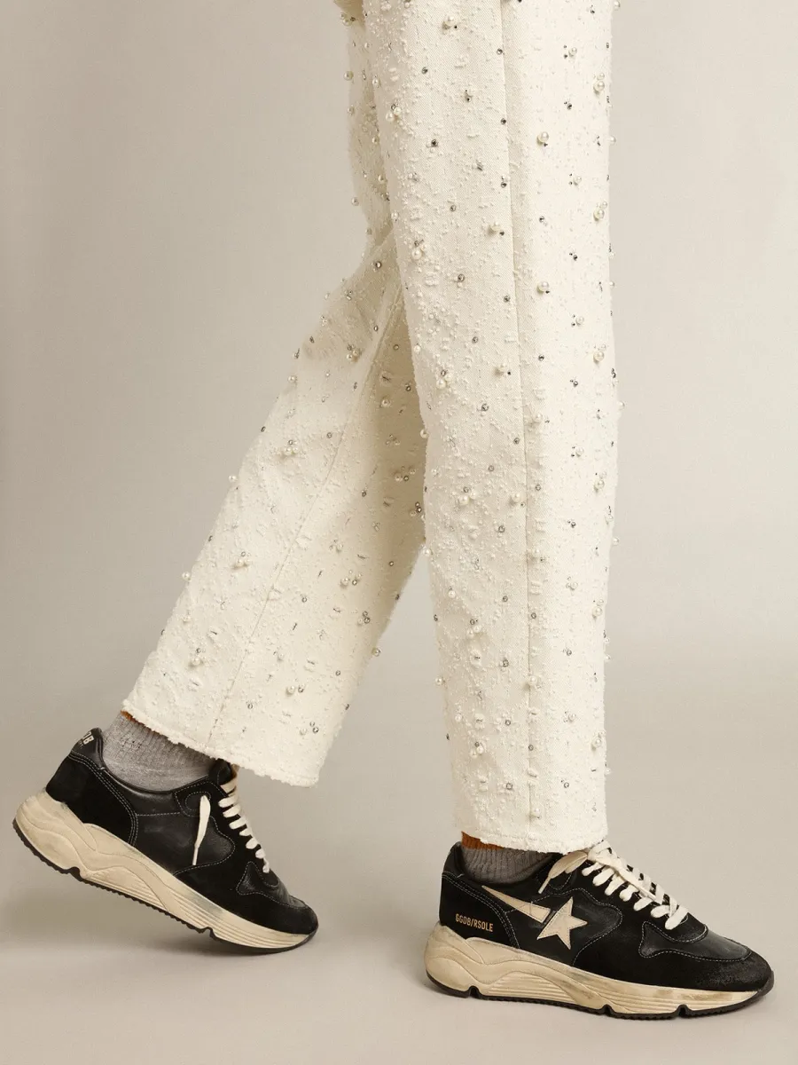 Running Sole Donna in nappa e suede nere
