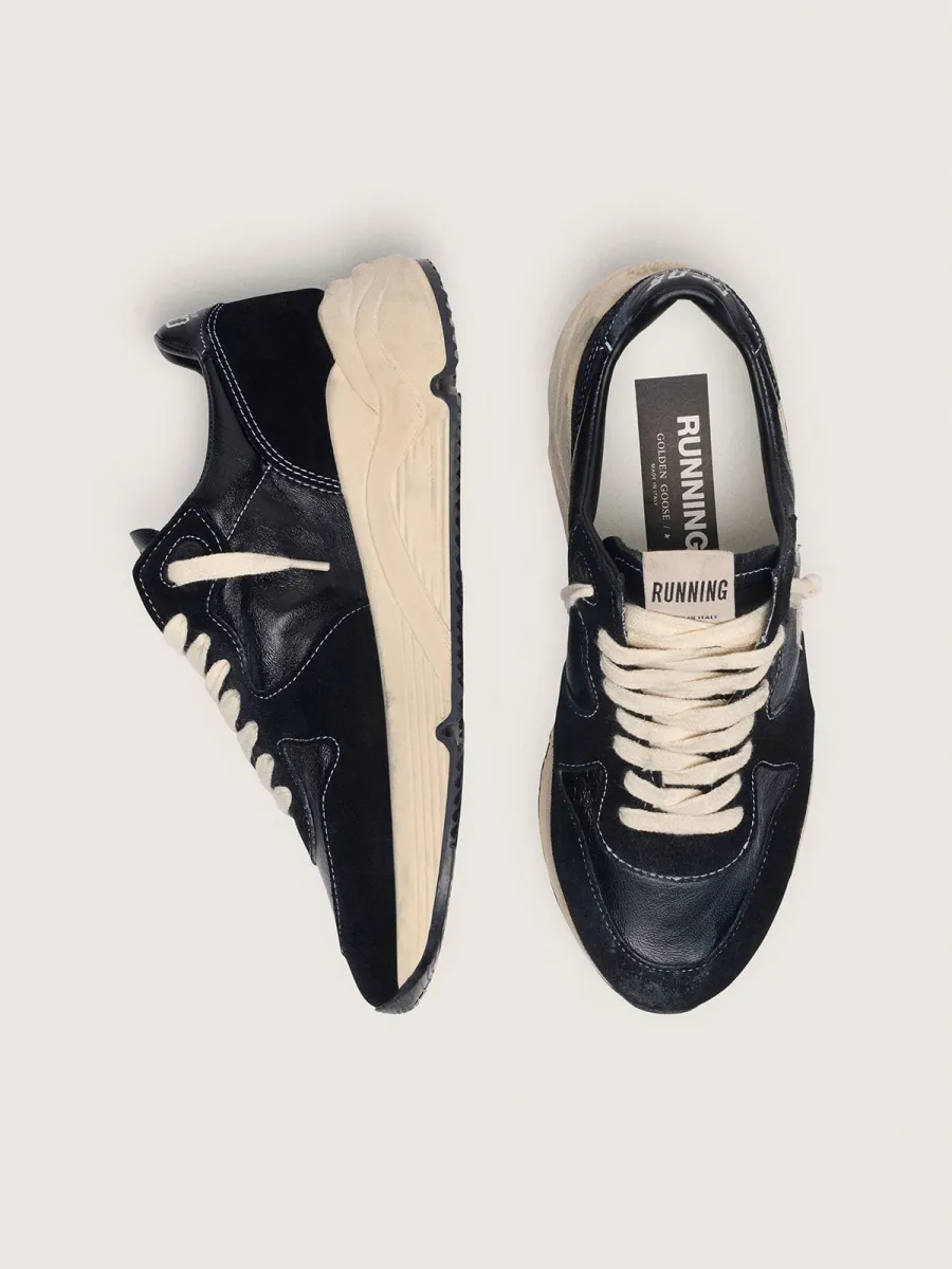 Running Sole Donna in nappa e suede nere