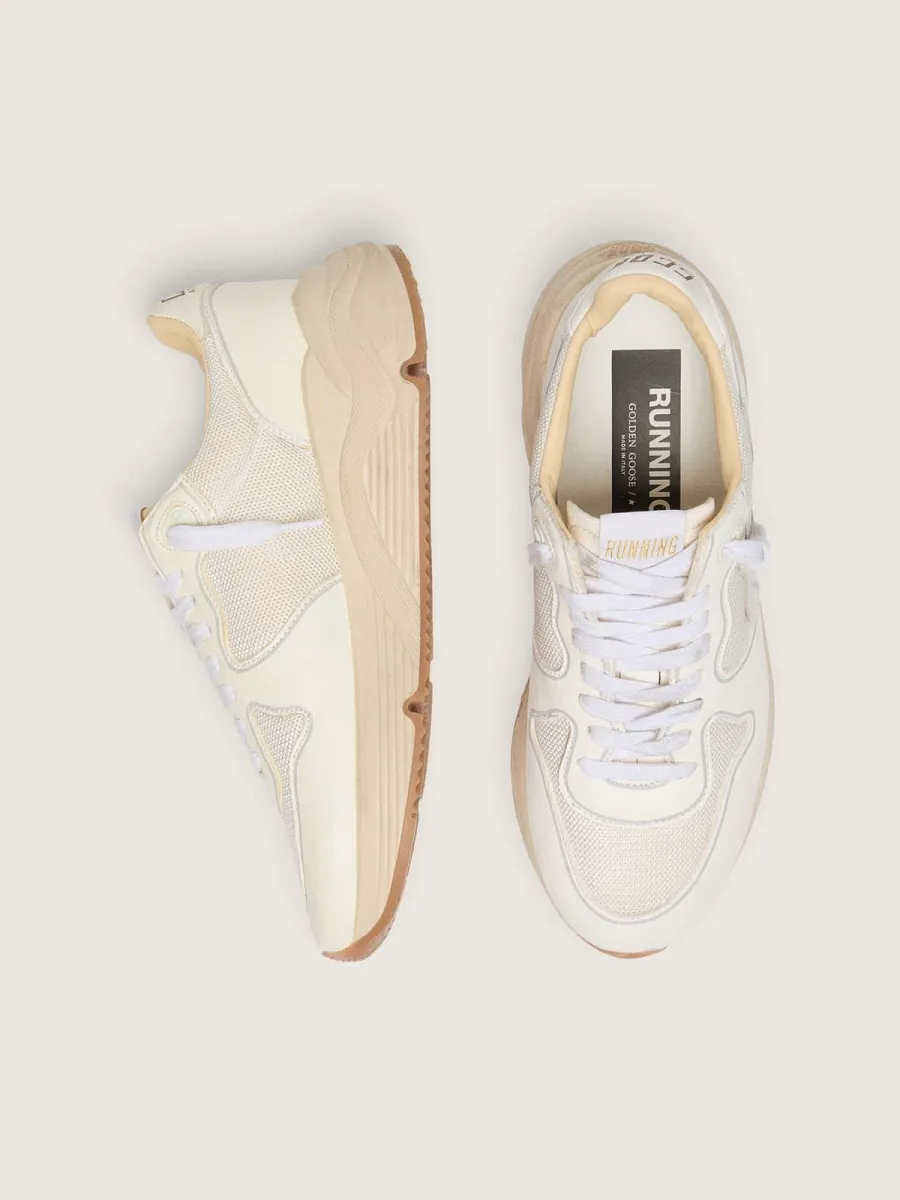 Running Sole Donna in rete e nappa bianca
