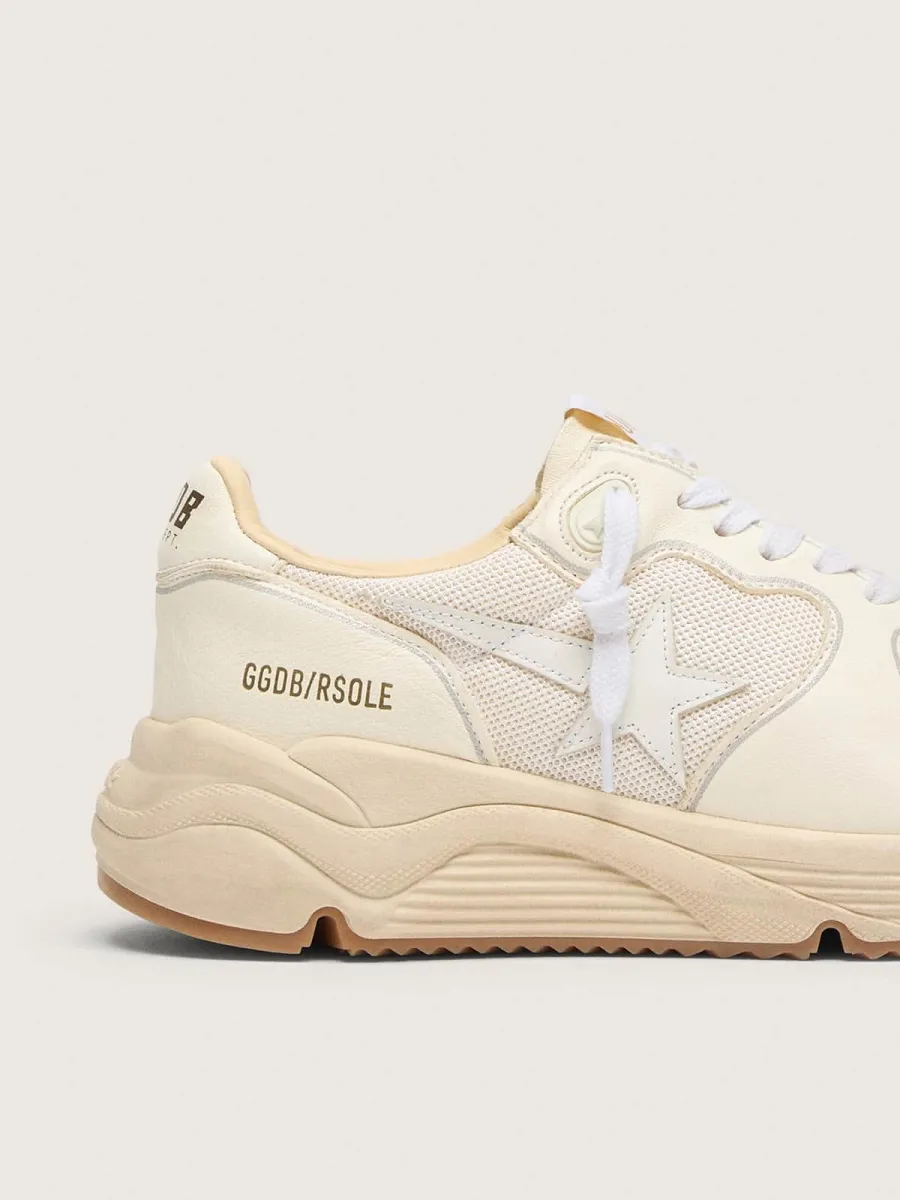 Running Sole Donna in rete e nappa bianca