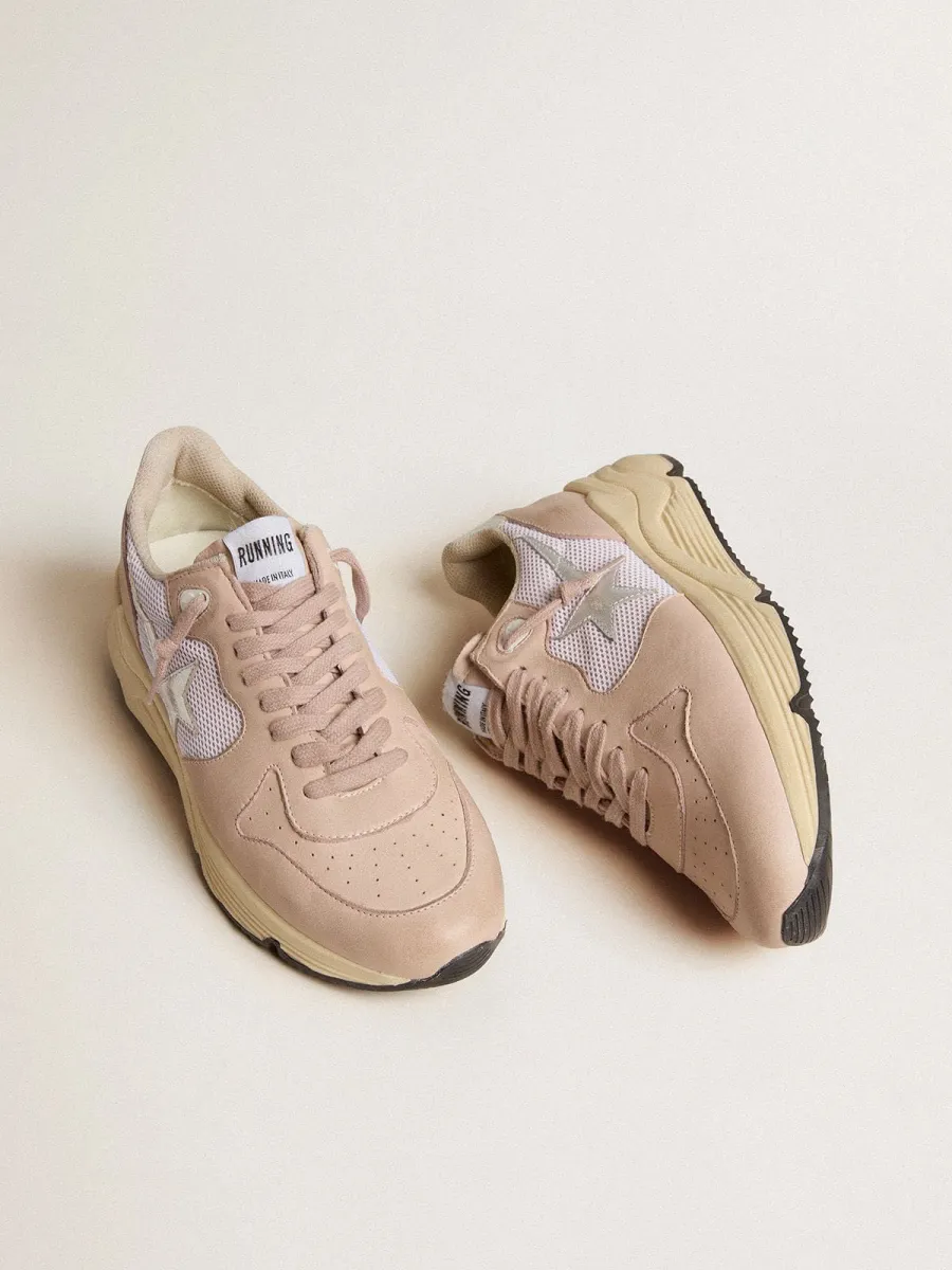 Running Sole Donna in rete e nabuk con stella in pelle laminata argento