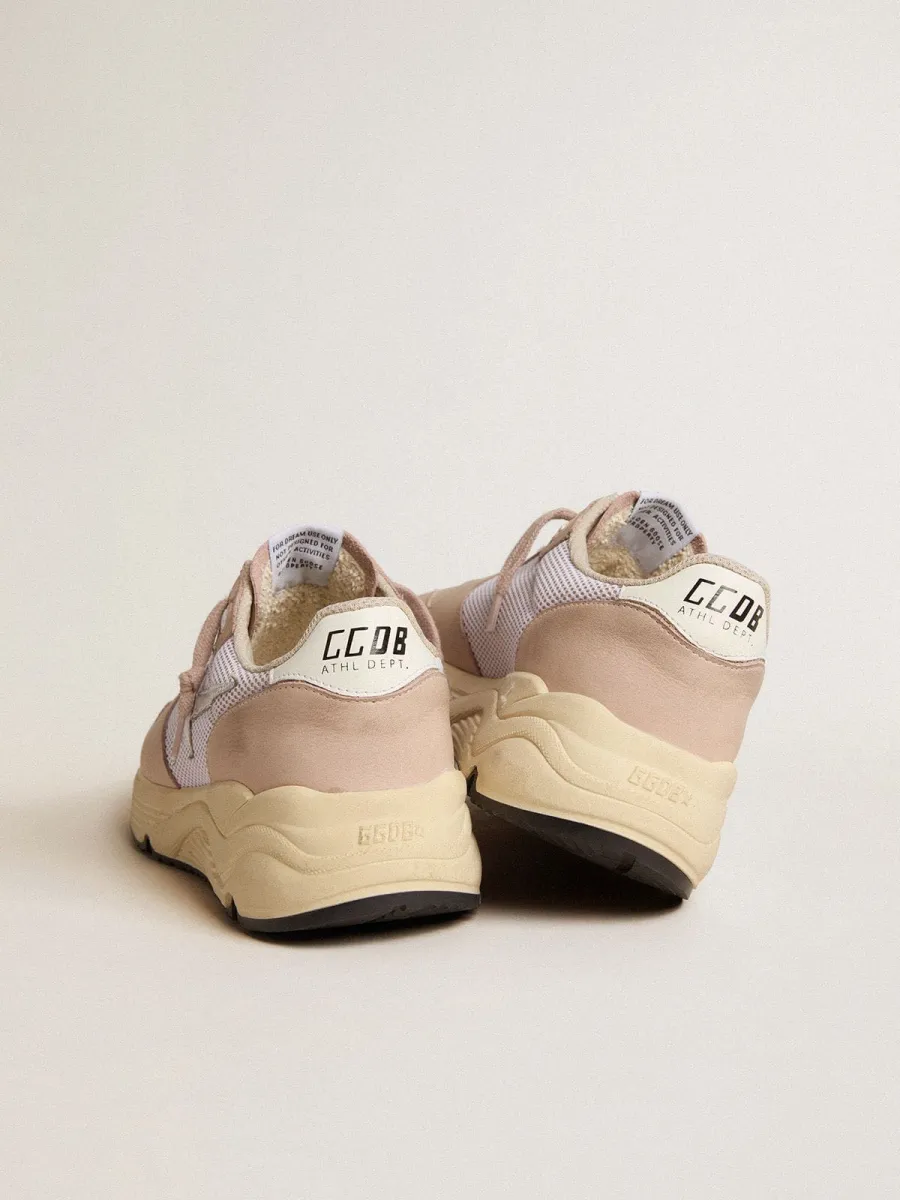 Running Sole Donna in rete e nabuk con stella in pelle laminata argento