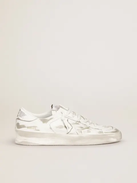 Sneakers Stardan bianche in pelle trattamento lived-in