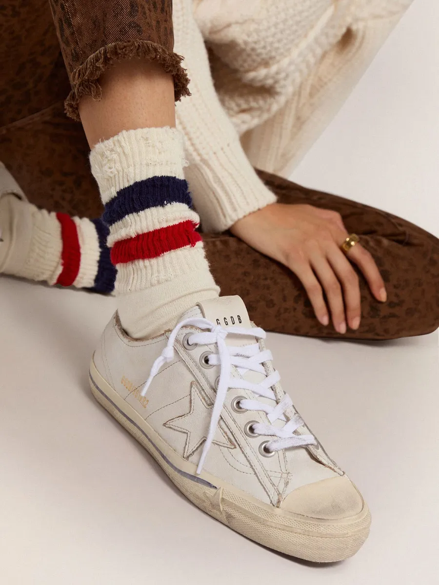 V-Star Donna in pelle effetto vintage