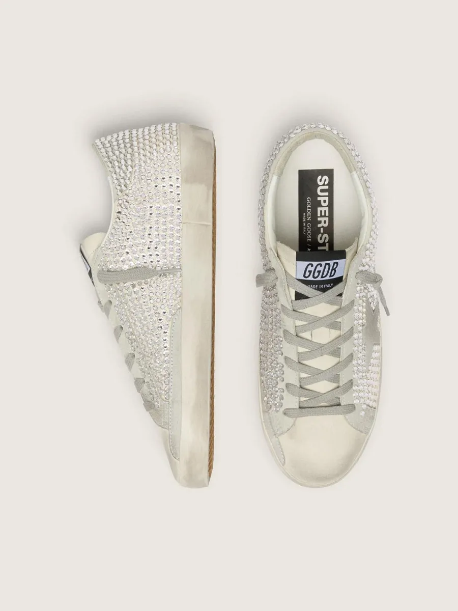 Super-Star in nabuk con cristalli Swarovski e stella in suede ghiaccio