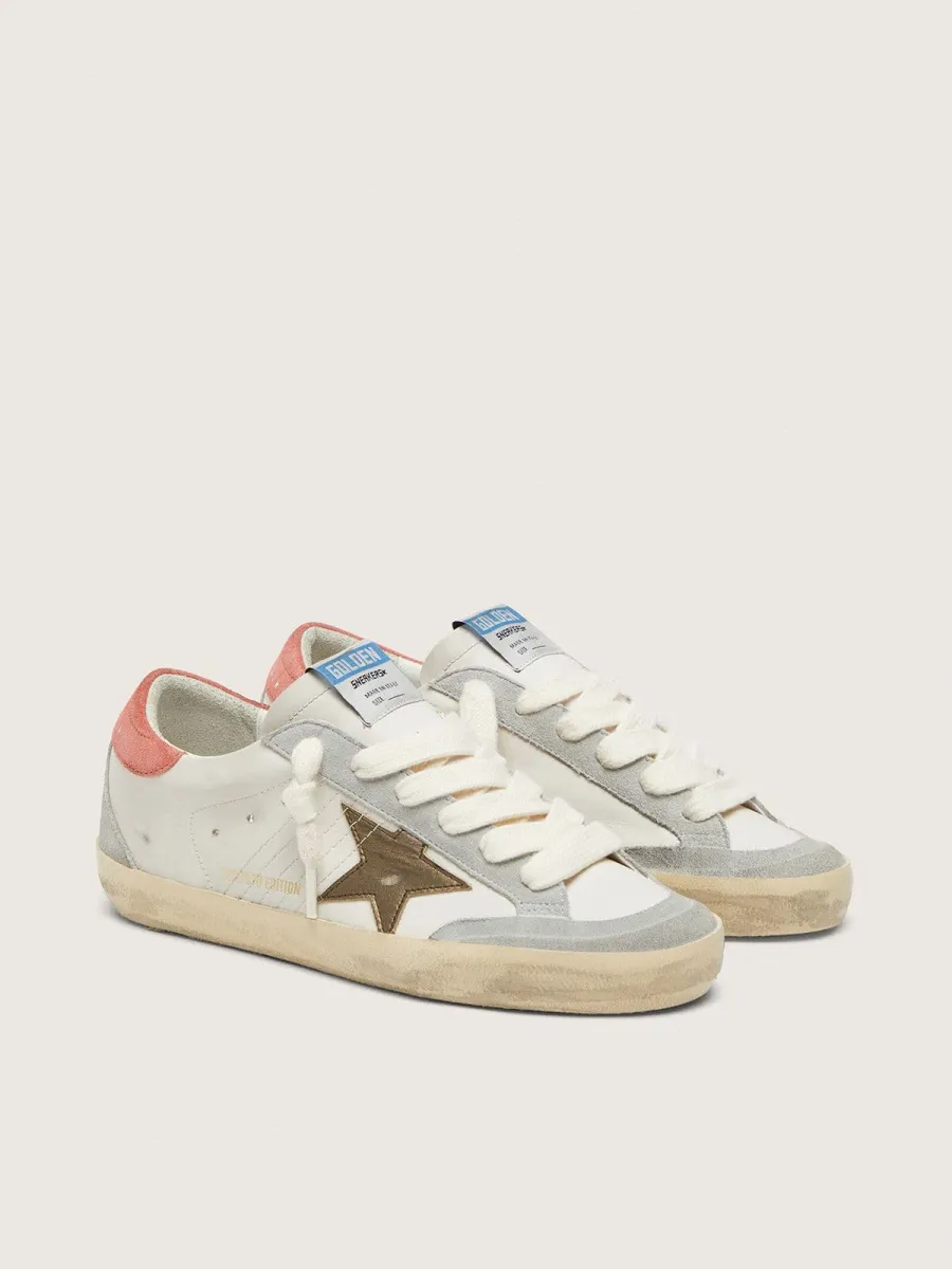 Super-Star LTD donna in pelle bianca con stella laminata bronzo