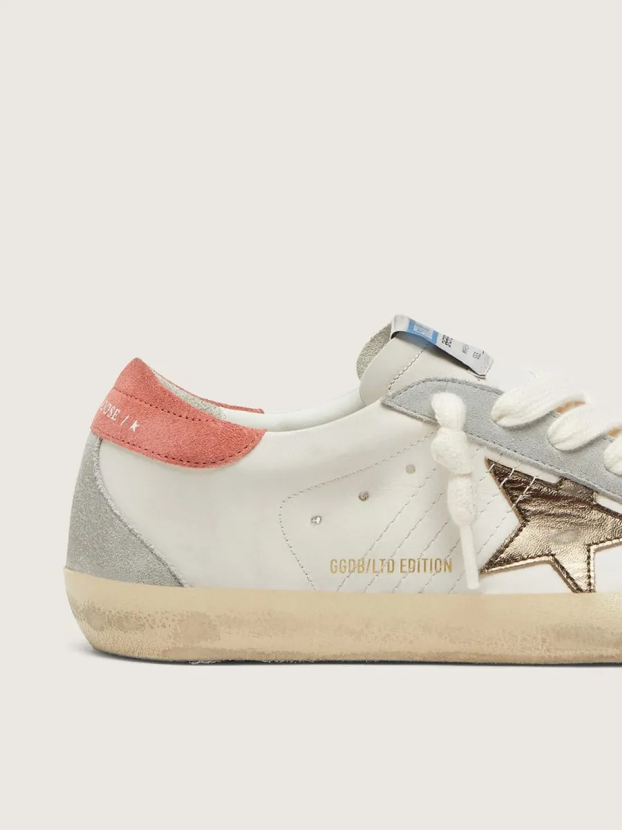 Super-Star LTD donna in pelle bianca con stella laminata bronzo