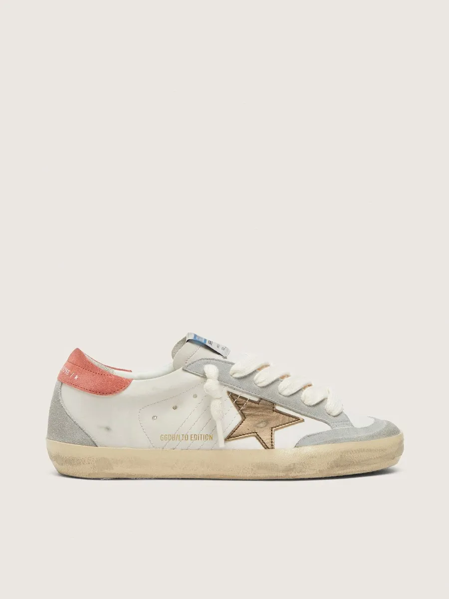 Super-Star LTD donna in pelle bianca con stella laminata bronzo